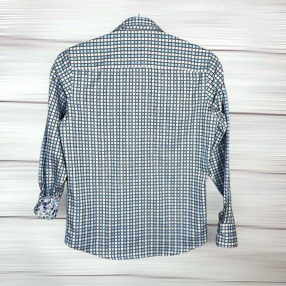 ROBERT GRAHAM Boy’s Button Up Shirt
Cotton Plaid Contrast Floral Cuffs M (10-12) - Picture 6 of 10